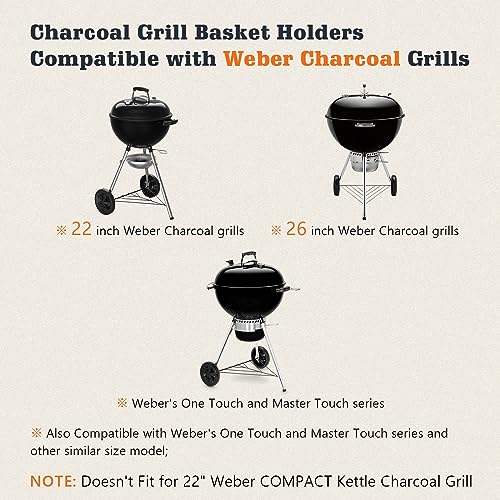 Char-Basket Charcoal Briquet Holders Replacement for Weber 22-1/2-inch Kettle Grills, Char-Basket Charcoa fits for Weber's One Touch and Master Touch Charcoal Grills - Grill Parts America