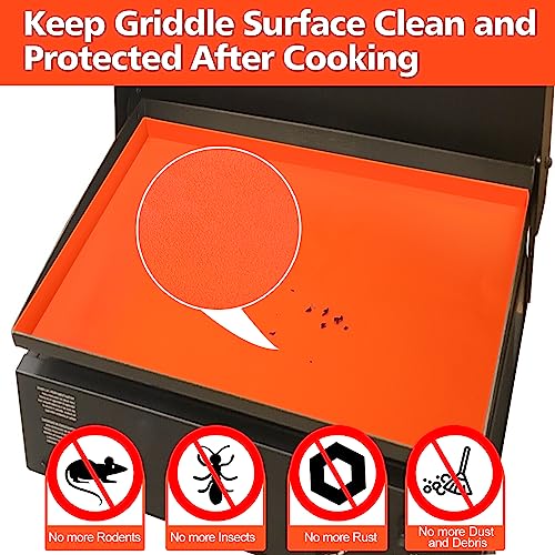 MOFEEZ Silicone Griddle Mat for Blackstone 17 Inch Griddle, Heavy Duty Food Grade Silicone Mat, Protect Griddle from Rodents, Insects, Debris, and Rust, All Season Cooking Protective Cover - Grill Parts America