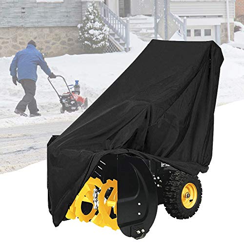 FLYMEI Snow Blower Cover, Electric Snow Thrower Covers with Locks Drawstring, 2 Stage Snow Blower Accessories Universal Size for Most Electric Snow Blowers (47'' X 37'' X 31'') - Grill Parts America