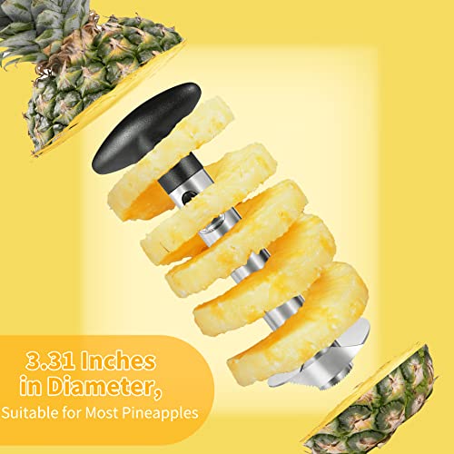 Pineapple Corer, [Upgraded, Reinforced, Thicker Blade] Newness Premium Pineapple Corer Remover (Black) - Kitchen Parts America