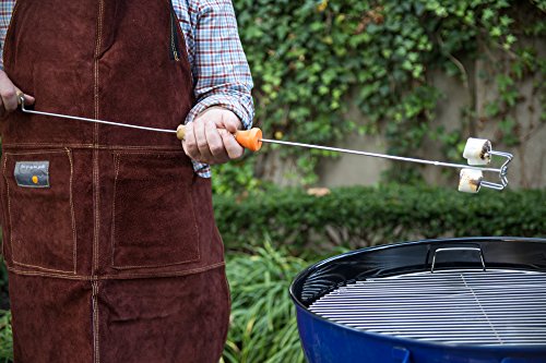 Outset F240 Leather Grill Apron, 0.25 x 26.5 x 29.75 inches, Brown Suede - Grill Parts America