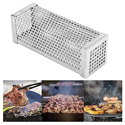 Liyeehao Pellet Smoker Tube, Stainless Steel BBQ Wood Pellet Tube Smoker Square BBQ Grill Smoker Tube Tools Outdoor Barbecue Accessory for Grilled Foods - Grill Parts America