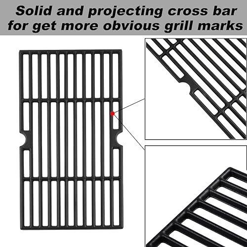 810-1751-S 810-1750-S Grates Replacement Parts for Brinkmann 5 Burner 810-4551-0 Gas Grill Parts Pit Boss PB820PS1 Grates Pit Boss Pro Series 820 820-PS1 Cast Iron Cooking Grids Pit Boss Accessories - Grill Parts America