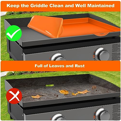 Blackstone Griddle Cover Silicone Griddle Mat for 22 Inch Blackstone Griddle, Heavy-Duty Food Grade Silicone Mat to Protect Griddle from Pollen, Debris and Rust, All-Season Protective Griddle Cover - Grill Parts America