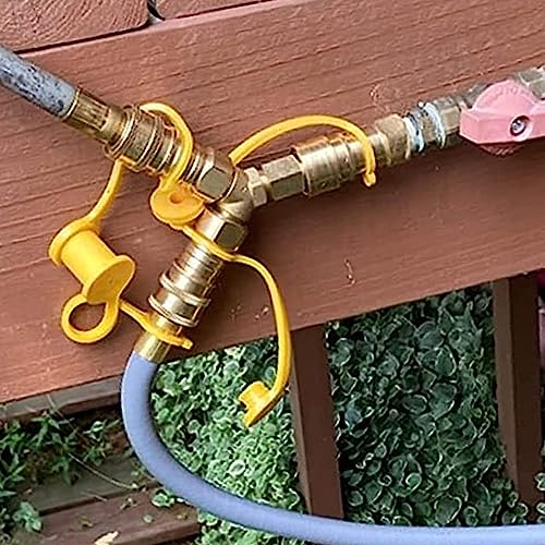 Natural Gas Y Splitter, 1/2 Inch Brass Propane Splitter 2 Way, Quick Connect Adapter for Natural Gas, Conversion Kit for Natural Gas Grills, Patio Heater, Pizza Oven - Grill Parts America