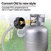 Shirbly Stainless Steel Propane Adapter Hose, 1Lb to 20Lb Propane Conversion for QCC1/Type1 LP Tank (10 Feet) - Grill Parts America