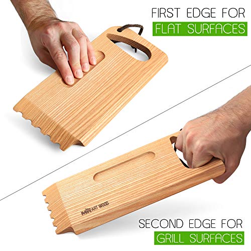 Wood BBQ and Grill Wooden Scraper Tool, 10.6” x 4.7” - Grill Parts America