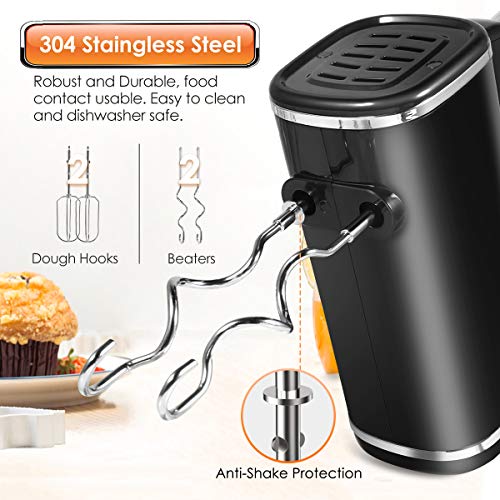 5 Speed Electric Hand Mixer with 4 Stainless Steel Accessories - Kitchen Parts America