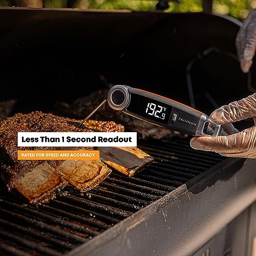 CHEFSTEMP Meat Thermometer Digital, Less Than 1-Second Instant Read Meat Thermometer, Digital Meat Thermometer for Grilling, Food, BBQ, Kitchen Cooking, Oil Deep Frying & Candy (Tangerine Tart) - Grill Parts America