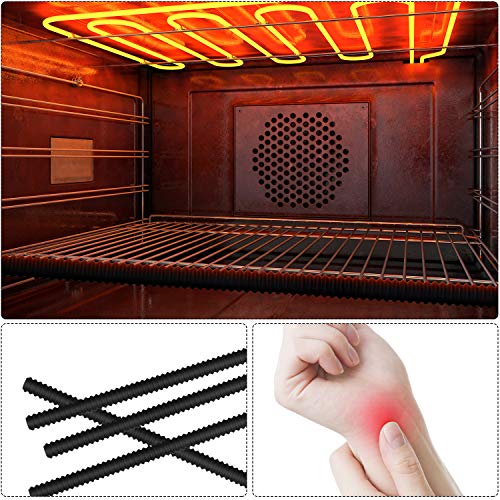 Oven Rack Shields Silicone Oven Rack Protectors Heat Resistant Oven Guards 14 Inches Oven Rack Edge Cover Liner Protector Against Burns (8, Black) - Kitchen Parts America