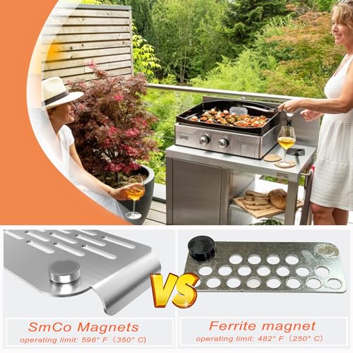 Mudvime Magnetic Metal Food Fighter Mesh Screen Grease Gate, Blocks Food from Falling Into Rear Grease Tray, Fits to All Blackstone Grills, Griddle Barbeque Accessories for Kitchen & Outdoor Use - Grill Parts America