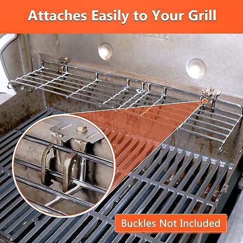 QuliMetal 66044 Grill Warming Rack for Weber Genesis II 300 Series Gas Grills, Genesis II E-310, II E-315, II E-330, II E-335, II S-310, II S-335 Series, Stainless Steel Genesis II Replacement Parts - Grill Parts America