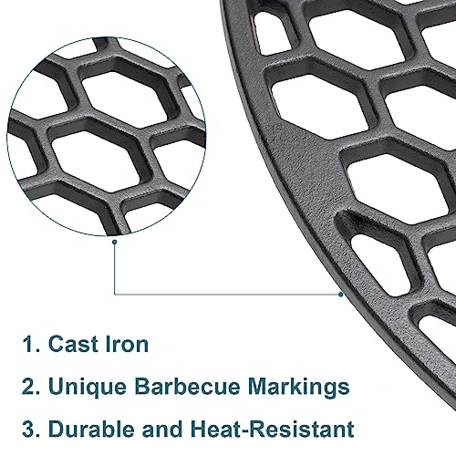 BMMXBI 21.5" Cast Iron Cooking Grate for Weber Original Kettle Premium 22" Charcoal Grill, Non-Stick Grids Replacement for Weber 22'' Smokers Grill, Give a Universal Grid Lifter as a Gift - Grill Parts America