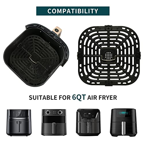 2 Pack Air Fryer Grill Pans Replacement Parts for Instants Vortex Plus 6QT Air Fryers, Air Fryer Accessories Air Fryer Tray with Rubber Bumpers for 6QT Air Fryer, Dishwasher Safe - Grill Parts America