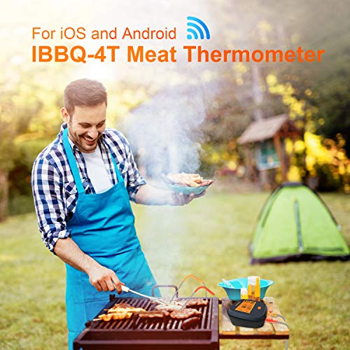 Inkbird Smart WiFi Meat Thermometer IBBQ-4T, with 4 Colored Probes - Grill Parts America