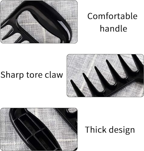 Meat Claws,Black Meat Shredder Claws,Use for Shredding, Carving, Handling, Lifting, Pulling Apart Meat (Black) - Grill Parts America