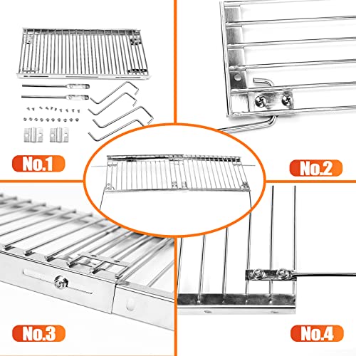 Utheer 18''-33'' Adjustable Grill Warming Rack for Charbroil 3&4&6 Burner Grill 463276517 463244819 466347017 463275517 463238218 Stainless Steel Warming Grate Replacements,G560-0004-W1 G432-0001-W1 - Grill Parts America