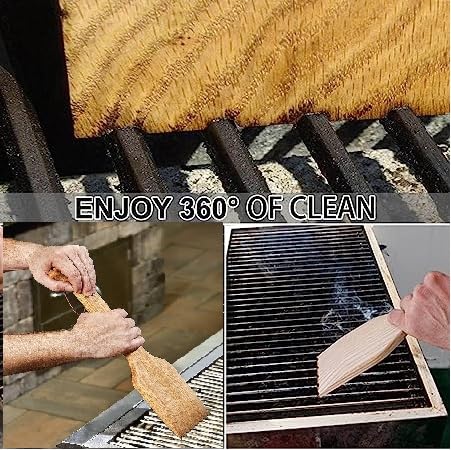 Wooden BBQ Grill Brush Scraper- Wood Grill Scraper, Natural Wood - Grill Parts America