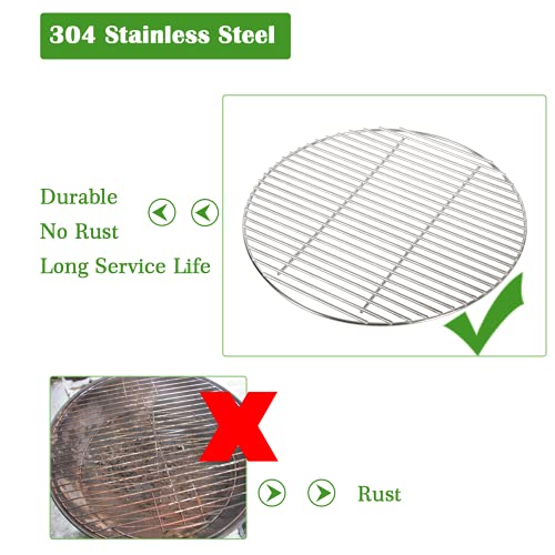 OLIGAI Cooking Grill Grates for Medium Big Green Egg,Stainless Steel Round Wire Grill Grate,Cooking Grate Replacement for Most Barbecue Ceramic Grill and Smoker 15.5“ for M BGE - Grill Parts America