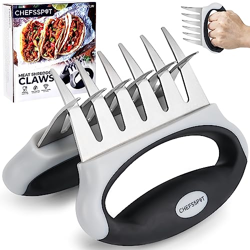 Meat Shredder Claws with Ultra-Sharp Blades for Shredding Meat, Lift, Handle, and Cut - CHEFSSPOT Chicken Shredder Turkey Lifters - Heat Resistant Grill Accessories -BBQ Grilling Gifts for Men & Women - Grill Parts America