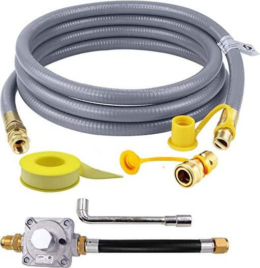 Dozont 710-0003 Propane to Natural Gas Conversion Kit Compatible with Kitchen-aid Propane Gas Grill, 710-0003 Natural Gas Hose and Regulator for Propane Gas Grill Conversion-CSA Certified(10FT) - Grill Parts America