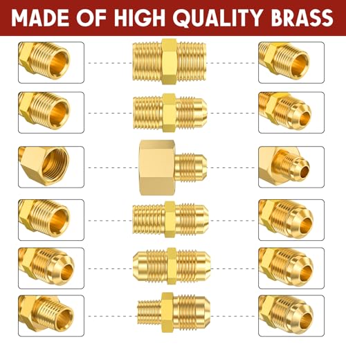 PatioGem 20 Feet High Pressure Braided Propane Hose Extension with Conversion Coupling 3/8" Flare to 1/2" Female NPT, 1/4" Male NPT, 3/8" Male NPT, 3/8" Male Flare for Heater, Grill, Fire Pit, Stove - Grill Parts America