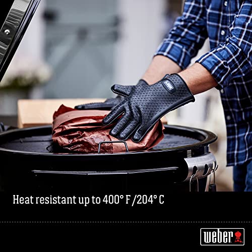 Weber Silicone Grilling Gloves, Black - Grill Parts America