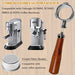 EGNic 51mm Bottomless Portafilter 3 Ears Compatible with Delonghi EC680, EC685, SMEG & EUPA Coffee Machines, Stainless Steel Espresso Naked Portafilter with Filter Basket & Wooden Handle - Grill Parts America