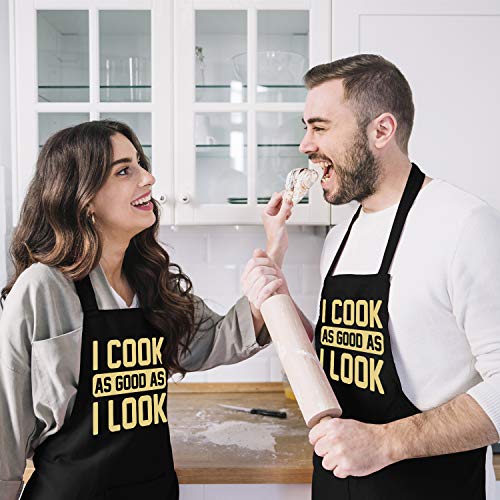 Funny Cooking Apron for Women Men Adjustable Kitchen Chef Aprons with 2 Large Pockets for Cooking Baking Grilling, Birthday Christmas Apron Gift - Grill Parts America