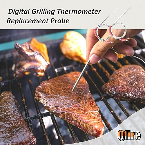 2 Pack Digital Grilling Thermometer Replacement Probe Compatible with Expert Grill Connect, Bluetooth USB-Charging(Bluetooth Probe) - Grill Parts America