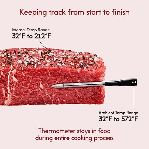 CHEF iQ Smart Wireless Meat Thermometer with 2 Ultra-Thin Probes, Unlimited Range Bluetooth Meat Thermometer, Digital Food Thermometer for Remote Monitoring of BBQ Grill, Oven - Grill Parts America