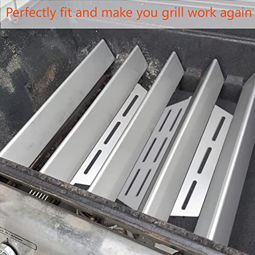 Leship Grill Replacement Parts for Weber Genesis 300 Series E310 E320 E330 EP310 EP320 EP330 S310 S330 Grills(Front Control), 17.5-inch Flavorizer Bars and Heat Deflectors Replace for Weber 7620 7622 - Grill Parts America