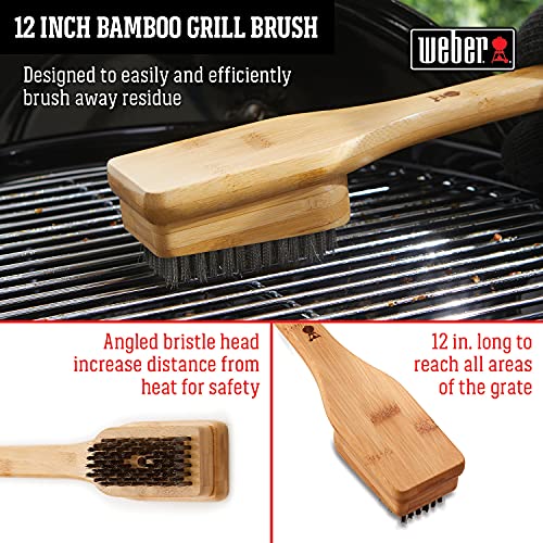 Weber 12" Bamboo Grill Brush - Grill Parts America