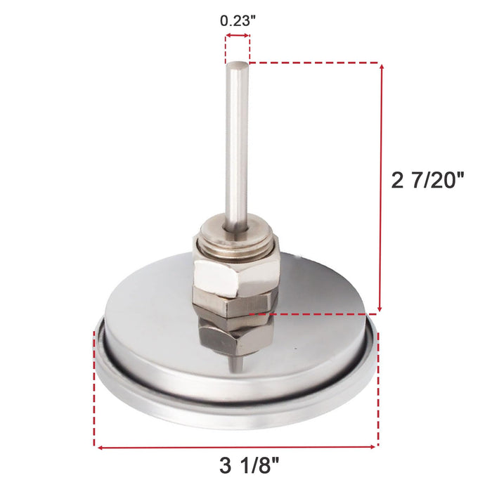 Smoker Temperature Gauge for Oklahoma Joe's Smokers, 3695528R06, Grill Thermometer Accessories for Most 13/16-inch Opening Charcoal Gasgrill, BBQ Temp Gauge, Silver - Grill Parts America