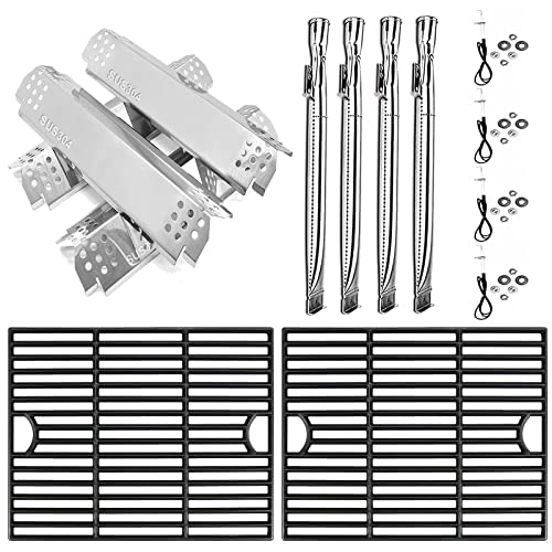 Hisencn Grill Parts for Home Depot Nexgrill 4 Burner 720-0830H, 720-0783E, 5 Burner 720-0888N, 720-0888 Gas Grill Models, 304 Stainless Steel Grill Burner, Heat Plate, Cast Iron Grill Grates - Grill Parts America