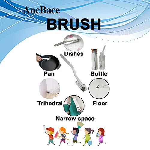 AncBace Dish Brush Kitchen Cleaning Brush Bottle Brush Bathroom Scrub Brushes Sink Household Pot Pan Edge Corners Tile Lines Brush with Stiff Bristles - Kitchen Parts America