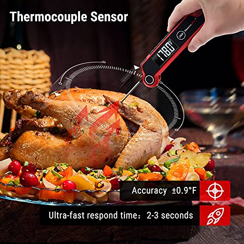 ThermoPro TP620 Instant Read Meat Thermometer Digital, Cooking Thermometer with Large Auto-Rotating LCD Display, Waterproof Food Thermometer Digital for Kitchen, BBQ, or Grill - Grill Parts America