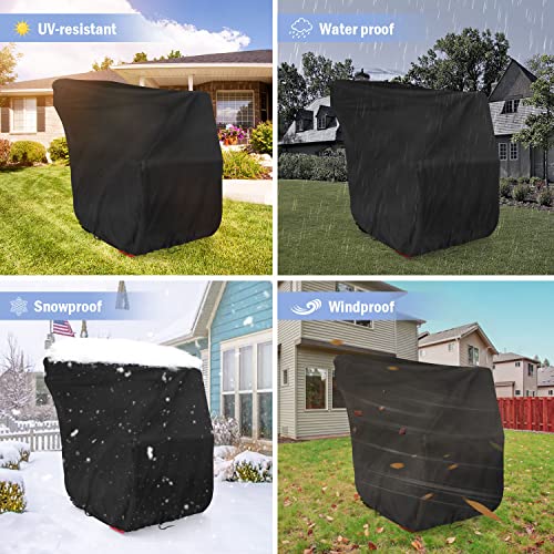 Rilime Snow Blower Cover,Heavy Duty Snowblower Covers Waterproof ,Snow Thrower Cover Universal Fit for Most Two Stage Snowblower (50" L X 32" W X 40" H) - Grill Parts America