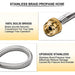 Shirbly Stainless Steel Propane Adapter Hose, 1Lb to 20Lb Propane Conversion for QCC1/Type1 LP Tank (10 Feet) - Grill Parts America