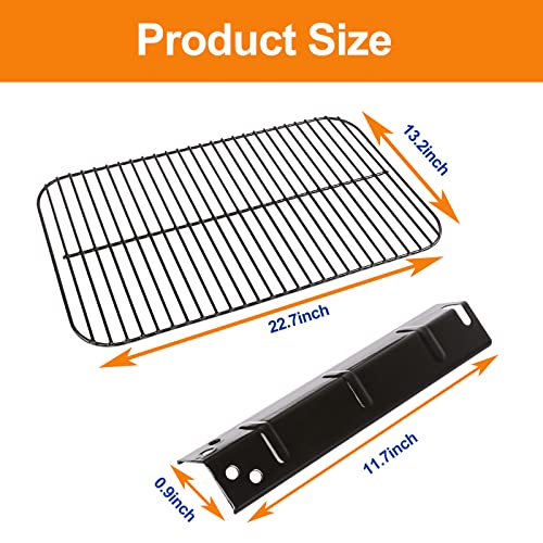 Hisencn Grill Replacement Parts for Expert Grill 3 Burner Walmart XG10-101-002-02, Porcelian Steel Cooking Grate and Heat Plates for Walmart Expert Grill Parts - Grill Parts America