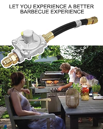 Barbecue Natural Gas Conversion Kit Regulator Fit for Kitchen-Aid 710-0003 720-0709 720-0709B for Gas Grill Conversion Replace 3030 CNG 4.0" & LP 10" with Hose 1/2" Male Flare Fitting - Grill Parts America