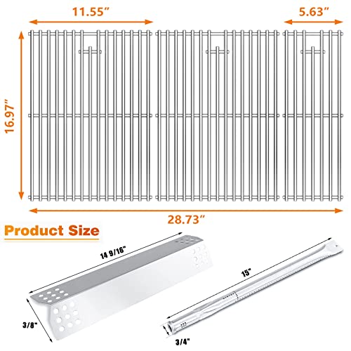 Hisencn Grill Parts Kit for Home Depot Nexgrill 5 Burner 720-0882A Gas Grill, Stainless Steel Grill Burners, Heat Plates Tent Shields Flame Tamers, Cooking Grates for Nexgrill Grill Parts - Grill Parts America