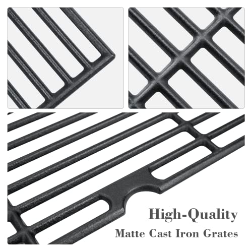 Hisencn Cast Iron Cooking Grates for Dyna glo DGH485CRP DGH450CRP DGH474CRP DGB495SDP DGH483CRP 5-Burner Propane Gas Grill Grid Replacement Parts 3-Packs - Grill Parts America