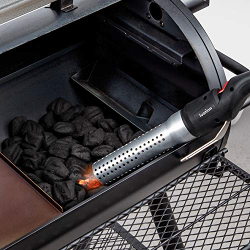 Ivation Electric Charcoal Starter with Built-in air Blower, Fast 60-Second Charcoal Lighter, Quickly & Easily Ignite BBQ Smoker Grill Without Lighter Fluid or Matches - Grill Parts America