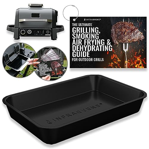 INFRAOVENS Drip Pan Liner for Ninja Woodfire Outdoor Grill OG701 OG751 Reusable Non Disposable Tray and Waterproof Cheat Sheet Cooking Guide Accessory for Wood Fire Grill Smoker 7-in-1 & Air Fryer - Grill Parts America