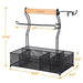 FANGSUN Large Grill Utensil Caddy, Picnic Condiment Caddy, BBQ Organizer for Outdoor Grilling, Camping Caddy with Paper Towel Holder for Plate Cutlery, Grill Accessories Storage for Tailgating, Black - Grill Parts America