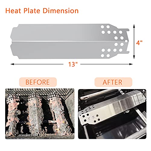 BQMAX Stainless Steel Replacement Parts for Charbroil Classic 360 3-Burner 463742418, 463773717, G320-0200-W1, G215-0203-W1 Grill Burner, Heat Plate, Cooking Grate and Adjustable Carryover Tube - Grill Parts America