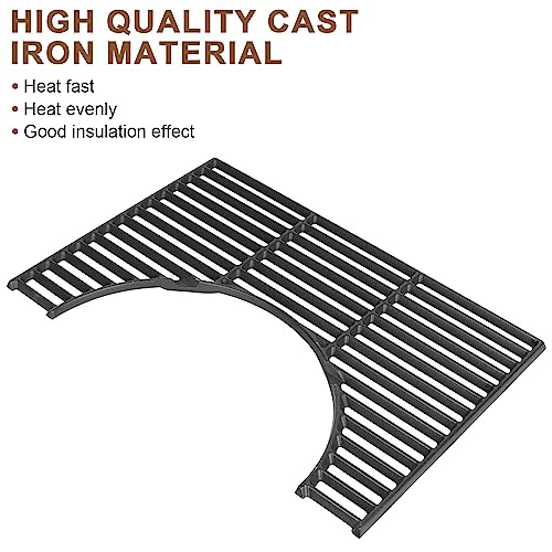 Outspark 64815 Gourmet BBQ System Grill Grates for Weber Spirit II 200/Spirit 200 SER(Model YRS 2013-Current),Cast Iron Cooking Grid for Weber Spirit Spirit 2 E-210 S-210 E-220 S-220,7637,67022 - Grill Parts America