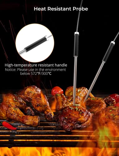 Govee Bluetooth Meat Thermometer, Wireless Meat Thermometer for Smoker Oven, Digital Grill Thermometer with 2 Probes, Timer Mode, Smart LCD Backlight BBQ Thermometer for Cooking Turkey Fish Beef - Grill Parts America