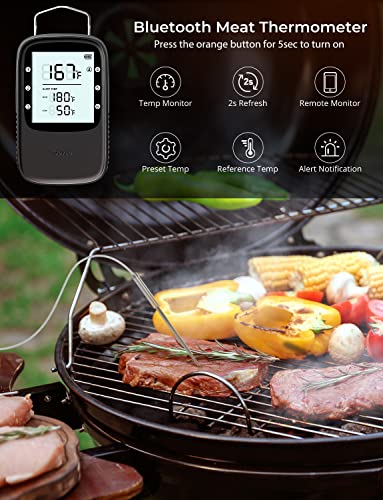 Govee Bluetooth Meat Thermometer, Wireless Meat Thermometer for Smoker Oven, Digital Grill Thermometer with 2 Probes, Timer Mode, Smart LCD Backlight BBQ Thermometer for Cooking Turkey Fish Beef - Grill Parts America